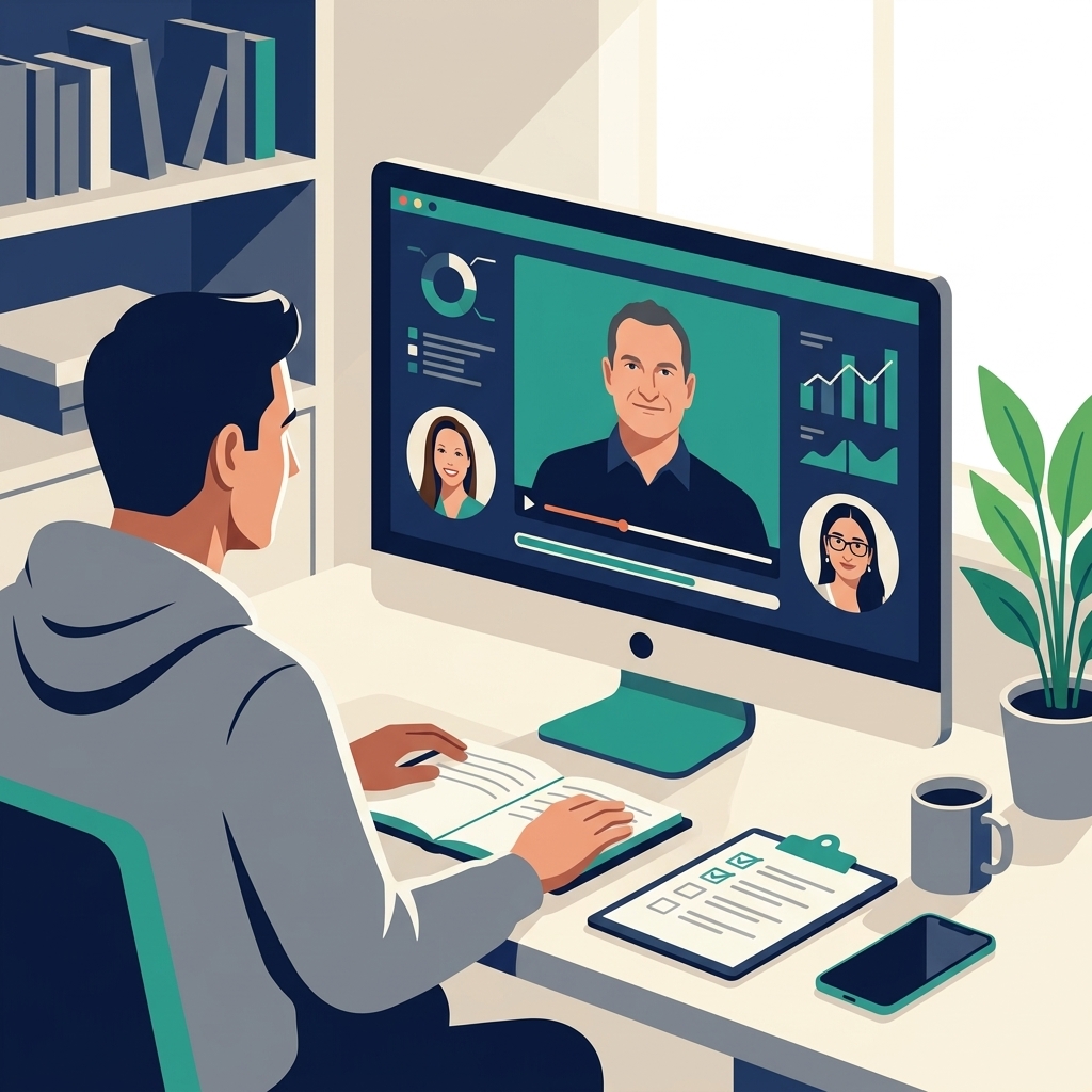 Marketer learning measurement strategy from MeasureU instructors on screen