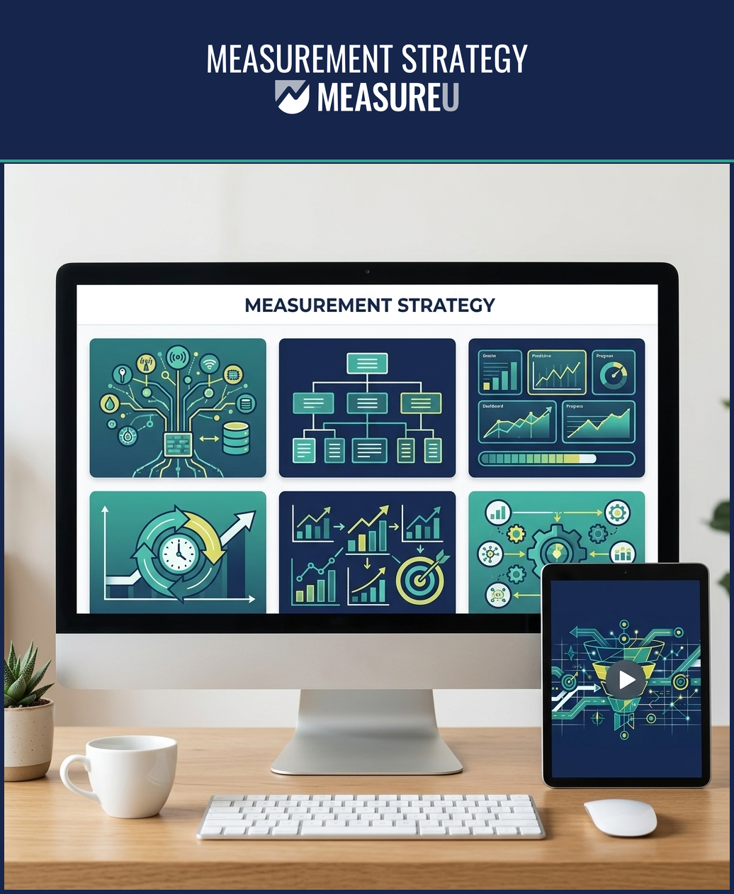 Measurement Strategy Course on desktop and tablet — 6 modules across 117 lessons